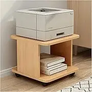 Printer Stand Wood Printer Stand Office Printer Cart Mobile Printer Shelf for Home Pulley Fax Machine Rack Copier Printer Stand with Storage (Color : D, Size : 40 * 40 * 28cm)