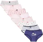 [OuLu] Underwear Breathable Teen Girls 8-13 years Soft Cotton Panties Brief Pattern, 209, One Size