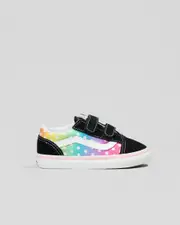 [Vans] Vans Toddlers' Old Skool V Shoes in Glow Rainbow Black Size 09 09 Glow Rainbow Black