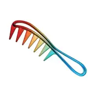 Wide Tooth Hair Comb Large Hair Fork Comb Styling Tool Plastic Multicolor