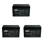 TDR 3pcs BATTERY OT7.5-12 12V 7.5AH AGM Deep Cycle Sealed Lead Acid SLA GEL AGM BATTERY for mobility scooters, golf carts, wheelchair, dust collectors, mowers