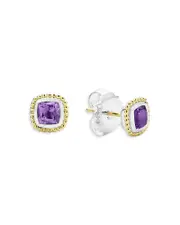 Lagos 18K Yellow Gold & Sterling Silver Rittenhouse Amethyst Stud Earrings