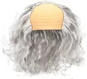 Grandpa Wig Old Man Wig Gray Bald Wig Short Curly Wig Balding Mad Bald Cap Fluffy Bald Wig Synthetic Halloween Costumes Cosplay Wigs for Halloween Cosplay Old Person Wig