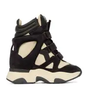 Isabel Marant Balskee Platform Wedge Sneakers 36 black chalk