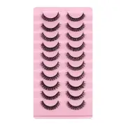 10Pairs 3D Mink Lashes Russian Strip Lash Dramatic False Eyelashes Faux Cils Mak