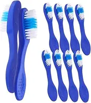 OATIPHO 20pcs Mini Disposable Toothbrushes with Soft Bristles for Cleaning in High Security Environments for Travel and Sharing Short Handle Design Blue
