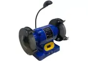 6" Bench Grinder 1/2 HP Motor, Fine & Coarse Wheels Polisher with LED Light