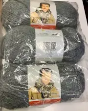 New Bernat Softee Chunky Yarn Lot Of 3 Skeins (True Grey 161128)
