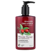 Avalon Organics, Wrinkle Therapy with CoQ10 & Rosehip, Cleansing Milk, 8.5 fl oz (251 ml)
