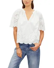 Velvet by Graham & Spencer Razi Eyelet Top XL