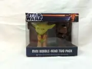 Star Wars Yoda and Chewbacca Mini Bobble-Head 2 Pack Funko NEW