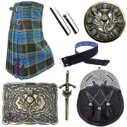 Traditional Kilt Outfit Anderson 8 Yard 16oz Acrylic Wool Tartan Kilt For Men