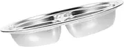 COMNESTBI Stainless Steel Kids Lunch Box Plate 4 Compartment Divided Plate for Home School