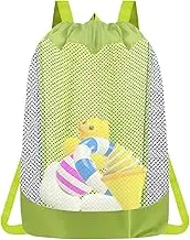Beach Backpack | Drawstring Shell Collecting Bag,Child-Friendly Organizer Mesh Backpack For Shells Towels Swimsuits Snacks Storage And Travel Use