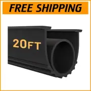 Weatherproof Rubber Threshold Seal Strip for Garage Doors - Insulation Kit, 20ft
