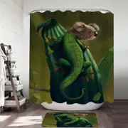 Cool Animal Art Gekoala Iguana and Koala Shower Curtain