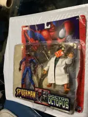 Spider-Man Two Action Figure Set Spider-Man Doctor Octopus ToyBiz New Damaged