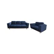 3+2 Seater Blue Colour Fabric Sofa Set