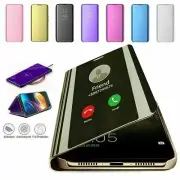Smart View Mirror Flip Cover Case For S8 S9 S10 S20 S21 Ultra Note 10 20