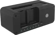ICY BOX HDD / M.2 NVMe SSD Docking Station USB 3.2 Gen 2 (10 Gbit/s), Hard Drive Cloning Station & Reader (2.5 Inch & 3.5 Inch SATA to M.2 NVMe / M.2 NVMe to M.2 NVMe), Two-Way Cloning,