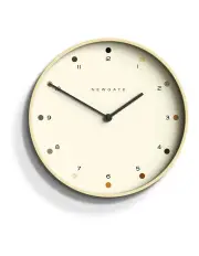 [Newgate] Mr Clarke Pale Wood Dot Dial Clock in Cream