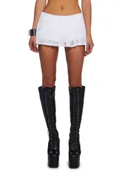 Sour Heart Lace Mini Skirt