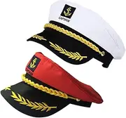 [COLLBATH] 2pcs Embroidered Captain Hat Costume Party Captain Hat Captain Hat Decoration Costume Party Hats Sailor Hat Cosplay Captain Hat for Captain Cosplay Captain Hats for Hats