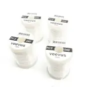 Lot of 4 Spools Veevus PC2 240 75 Meter Spool of White Fly Tying Thread