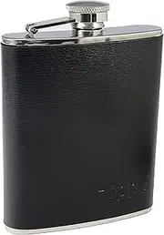Zippo Leather Wrapped Hip Flask| 6 oz Leakproof Flask | Perfect for Mens Gifts Birthday Anniversary| Zippo Collectors Item | Zippo Accessories | Mocha