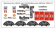 Stickers for LEGO Set 10330 Mclaren MP4/4 TBS111