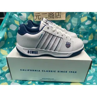 (元二商店）K-SWISS 休閒鞋 KS Eadall WP 男款 運動鞋 復古鞋 防水皮革 白藍06781-175