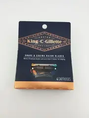 King C Gillette Shave & Edging Razor Blades 4 Cartridges