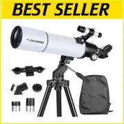 Beginner's 80mm Telescope with Altazimuth Mount & Moon Filter for Stargazing