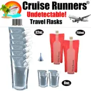 Cruise Flask Kit Plastic Runners Rum Sneak Smuggle Alcohol Liquor Booze Wine Bag