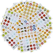 ArtCreativity Assorted Emoji Stickers for Kids, 12 Pack with 72 Sheets and Over 3,000 Stickers, Emoticon Sticker Set for Teacher Classroom Rewards, Art Supplies, Party Favors, Goodie Bag Fillers
