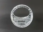 Stunning Handcrafted Crystal Basket Bowl -Exquisite Russian Artisan Glassware