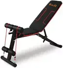 Everfit Weight Bench Multi Station Press Barbell Home Gym FID Chair Flat Incl...