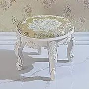 Small Round s Shoe Stools Footstool Fabric Vintage Seat Soft Sofa Stool Need to Assemble (Multiple Styles)