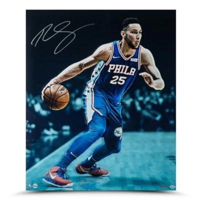 UDA BEN SIMMONS "VISION" 20 x 24 AUTO 76ERS ROY PHOTO AUTOGRAPH UPPER DECK COA