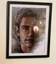 Star Wars Anakin Skywalker Art Piece in black frame