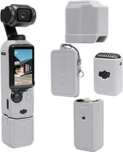 TYUANDOUER Pocket 3 Case, Soft Silicone Protective Case Compatible with DJI Osmo Pocket 3 Creator Combo, Lightweight Osmo Screen Protector Grip Cover Accessories - Grey