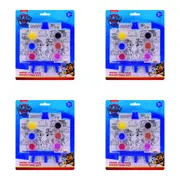 4x Haven Paw Patrol Kids Mini Canvas Painting Kit Art/Craft Paint Activity 3y+