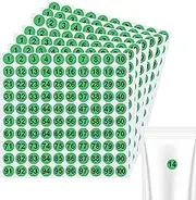 Small Number Stickers,7X Consecutive Number Stickers - 1 Inch Tear Resistant Round Adhesive Decal 1 to 100 for Locker Storage Indoor Outdoor