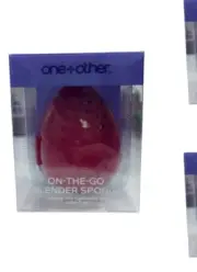 3 x One + Other On-The-Go Blender Sponge with Travel Case Pink,Latex Free