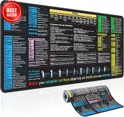 Excel Cheat Sheet Desk Pad XL Waterproof Mouse Mat for Office Word Computer