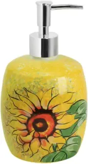 Ceramic Sunflower Soap Dispenser Lotion Bottle Soap Dispenser Liquid Soap Lotion