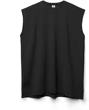 [CLSQLXYJZC] Mens Gym T Shirts Sleeveless, Summer Loose and Quick-Drying Solid Color Round Neck Muscle Sports Vest Tops, for Training Casual Sports Men's Sleeveless T-Shirt