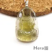 在飛比找momo購物網優惠-【Hera】頂級3A級黃水晶手雕寶瓶觀音項鍊-大(無加熱)
