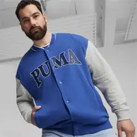 在飛比找momo購物網優惠-【PUMA】外套 男款 運動外套 棒球外套 歐規 藍 678