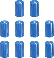 uxcell Potentiometer Control Knob ABS Guitar Knob for Electric Guitar Power Amplifiers Stereos,Bass 6mm D Type Shaft 180 Degrees Blue 10PCS